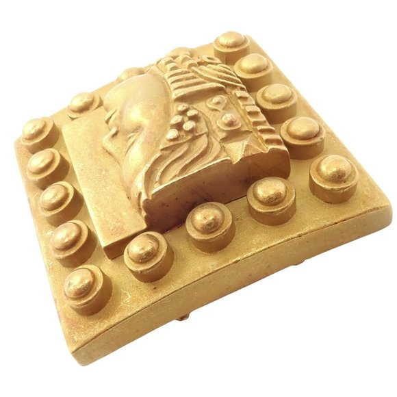 Authentic! Barry Kieselstein Cord 18k Yellow Gold Women Of The World Pin Brooch - Picture 8 of 9